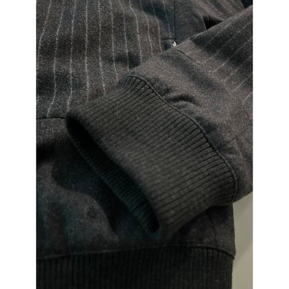 $5050 Hermes "Blouson Bord Cote" Wool Bomber Jacket Grey Pinstripe Men Size IT50 - Picture 4 of 16